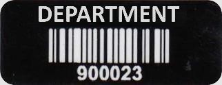 Barcode label black background