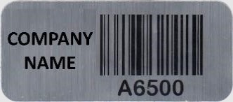 Gray barcode label