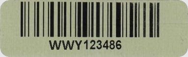 Barcode label green background